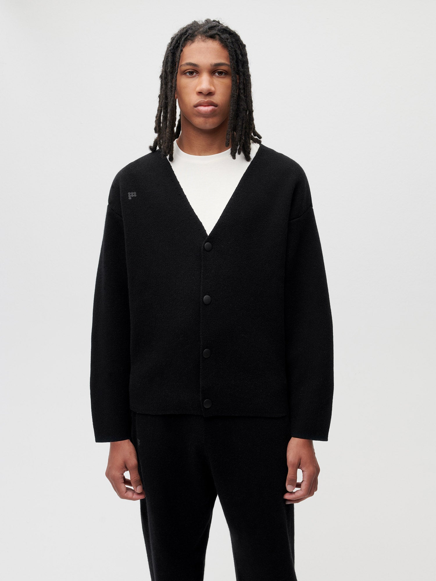 Cashmere Cardigan Black Male