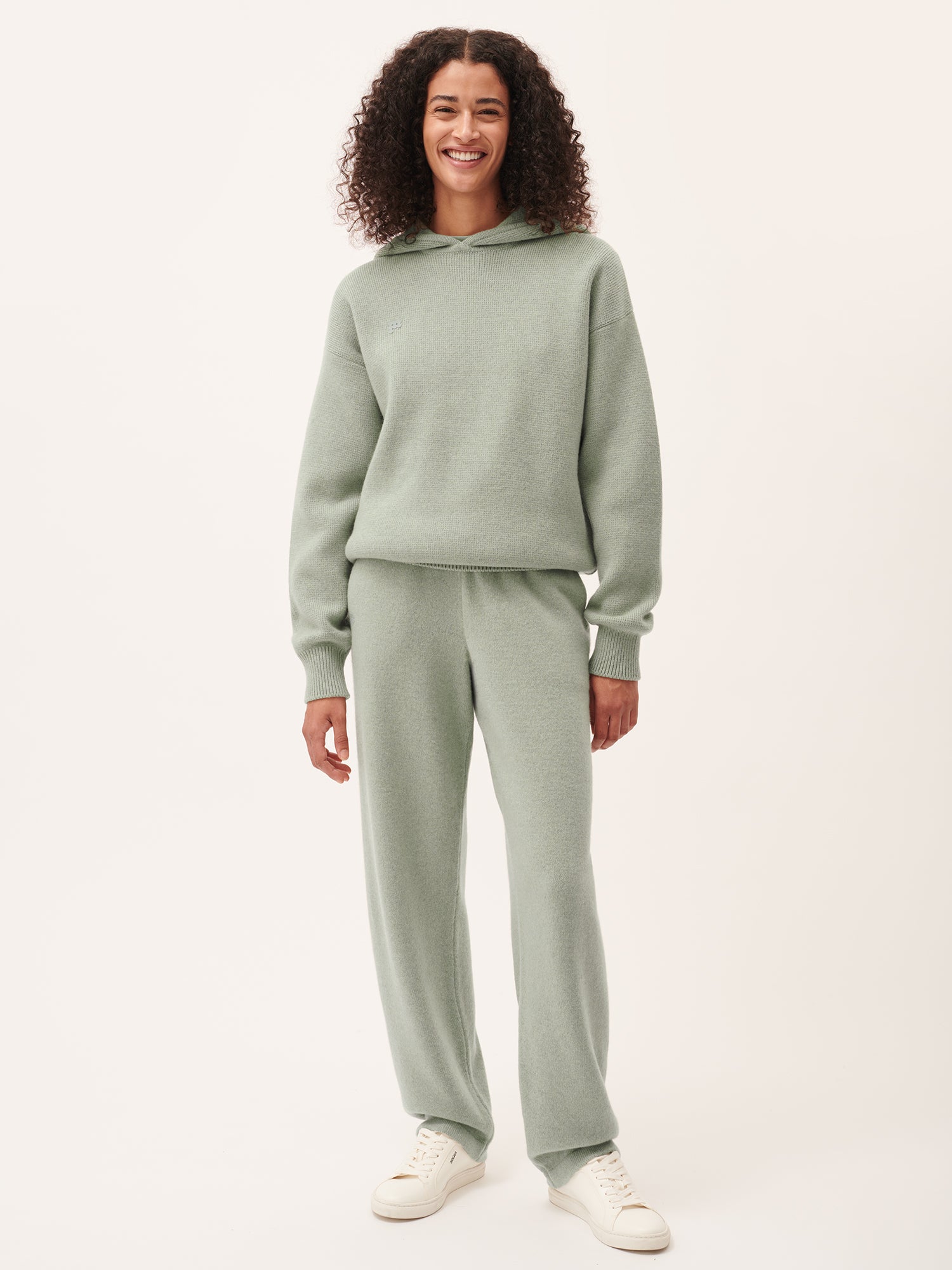 DNA_Recycled_Cashmere_Tapered_Track_Pants_Moss_Green_female