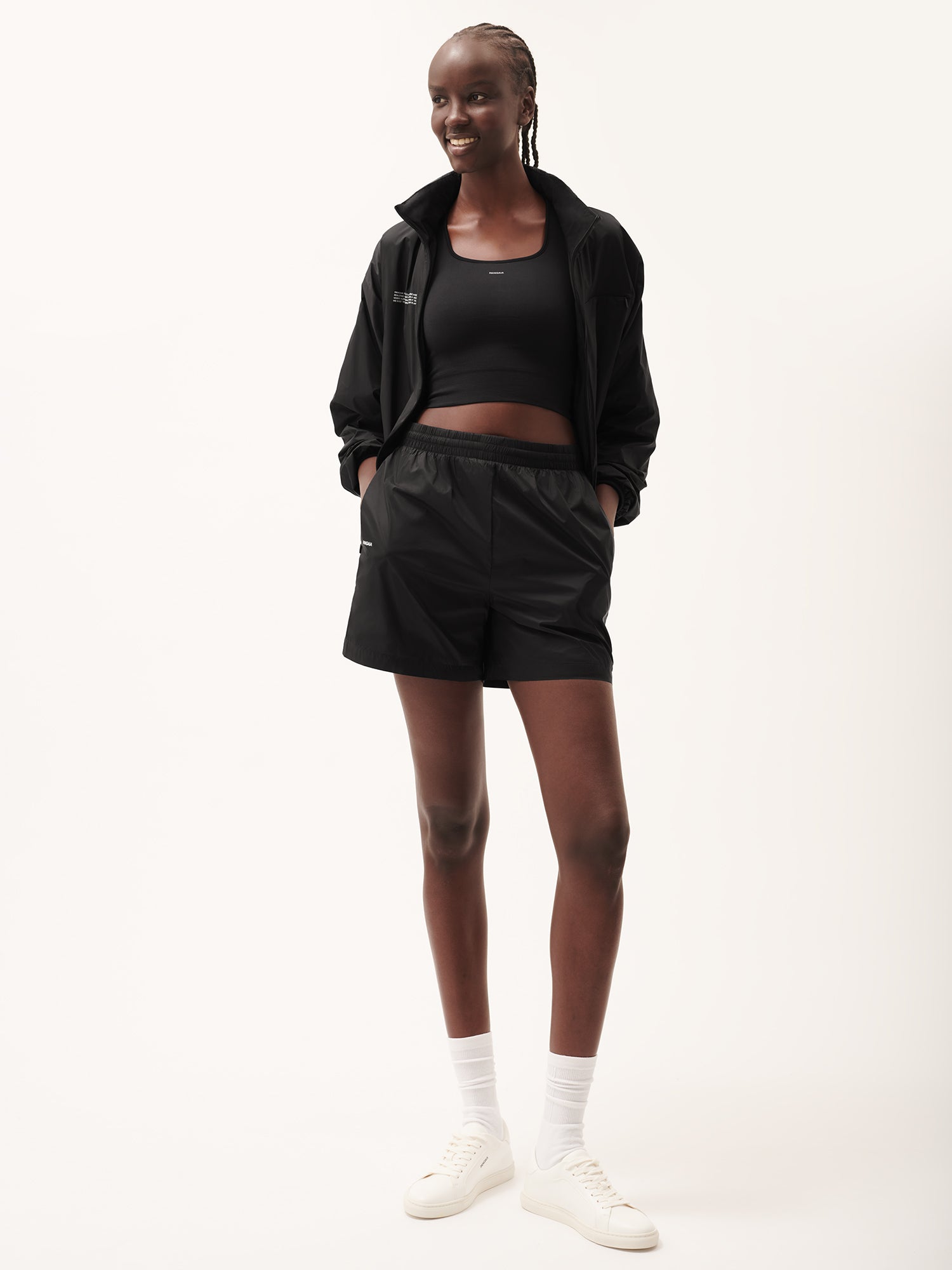 DNA_Recycled_Nylon_Shorts_Black_female