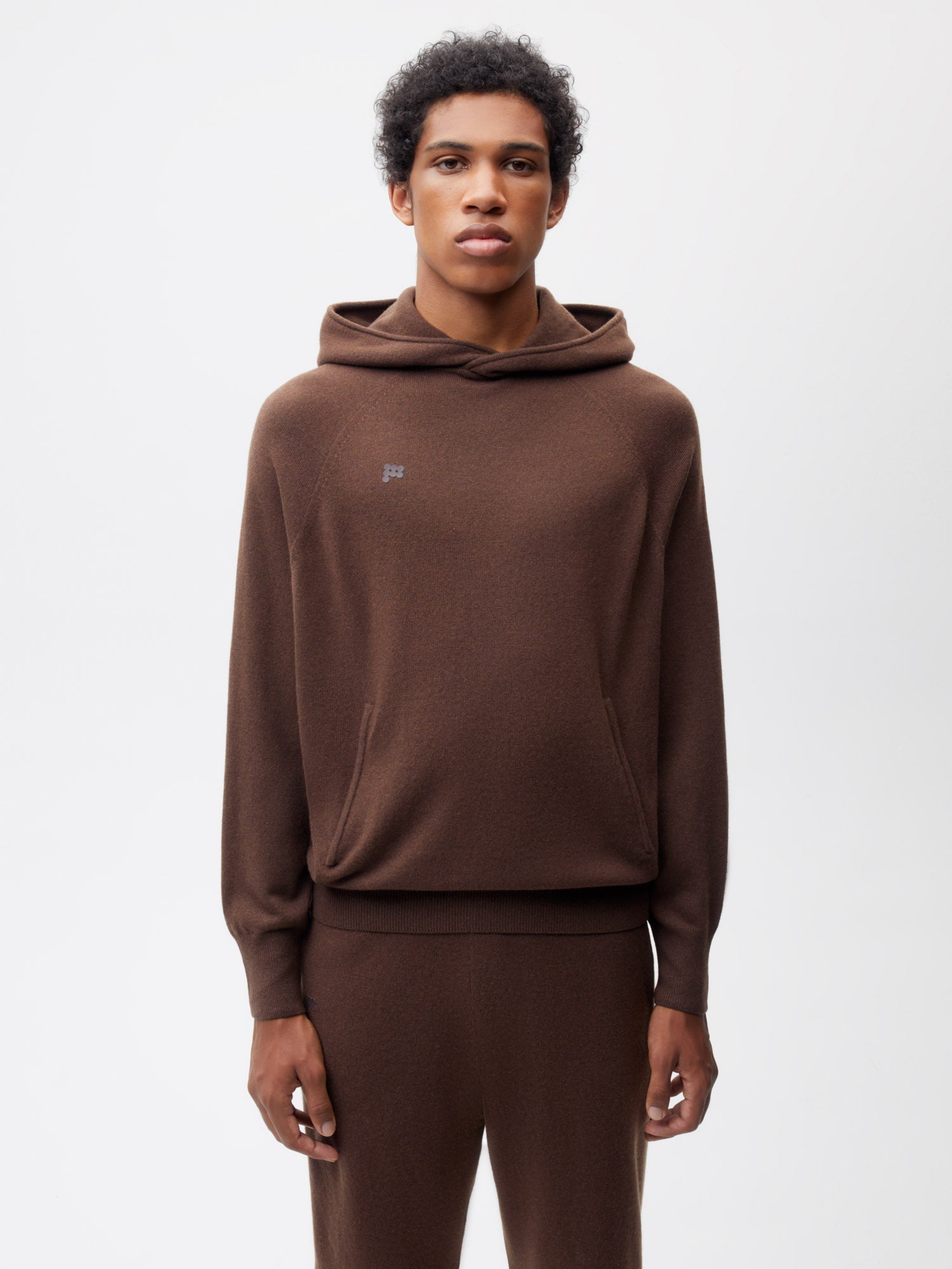 Recycled Cashmere Hoodie‚Äîchestnut brown male