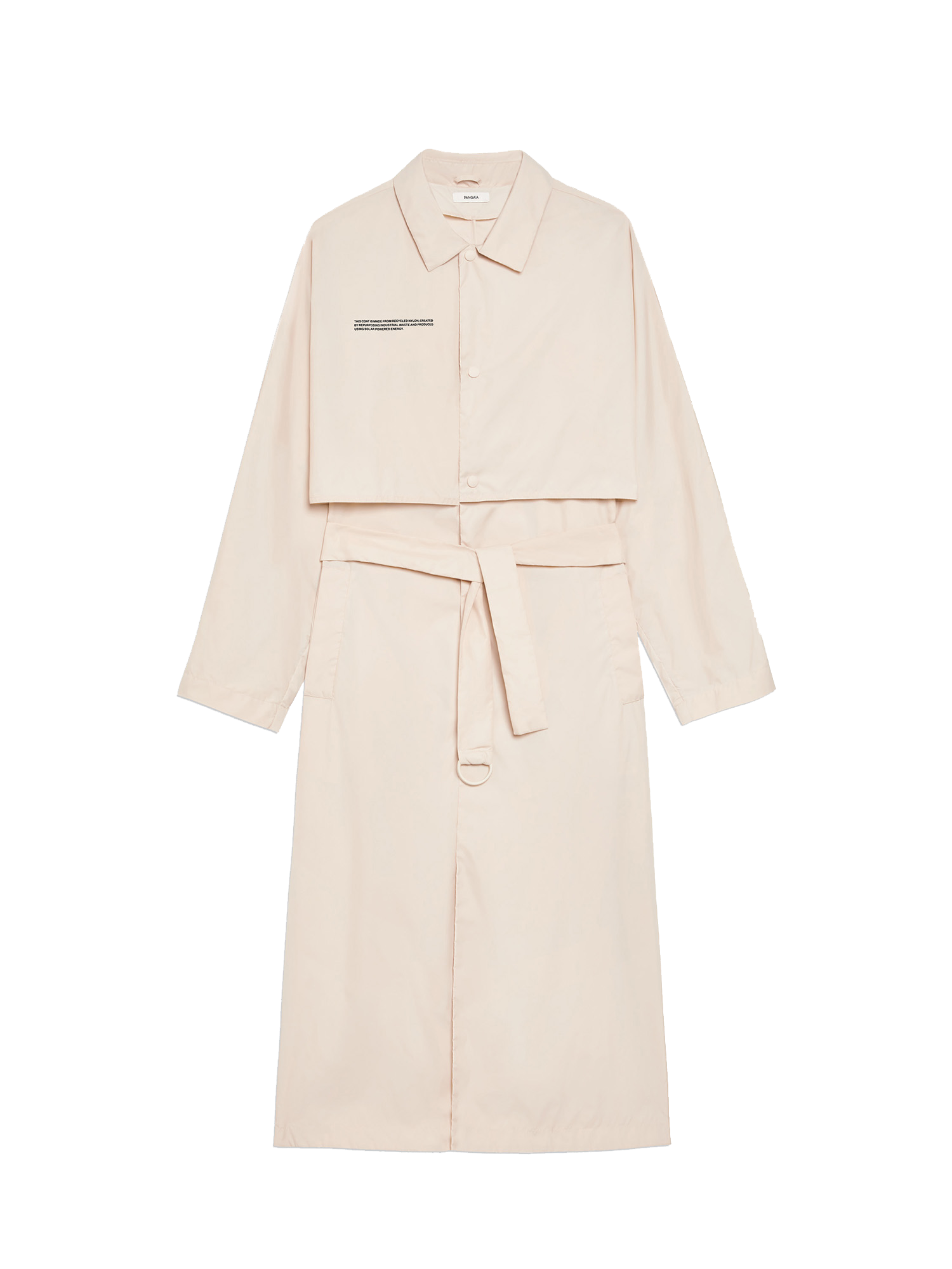 Recycled Nylon Trench Coat—sand-tall-packshot-3