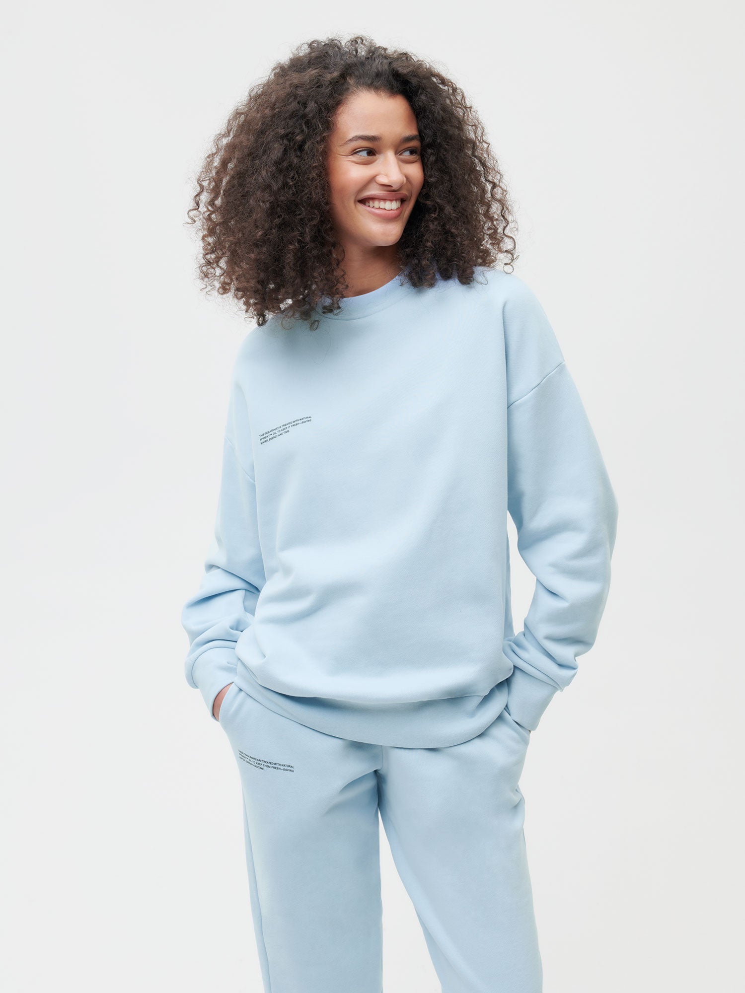 Organic Cotton Sweatshirt Baby Blue Female