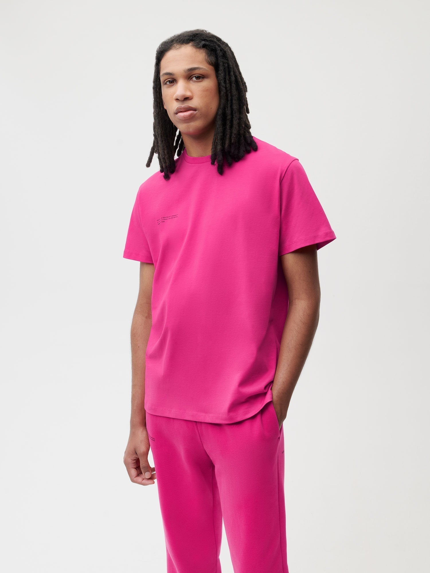 Organic Cotton T Shirt Foxglove Pink Male