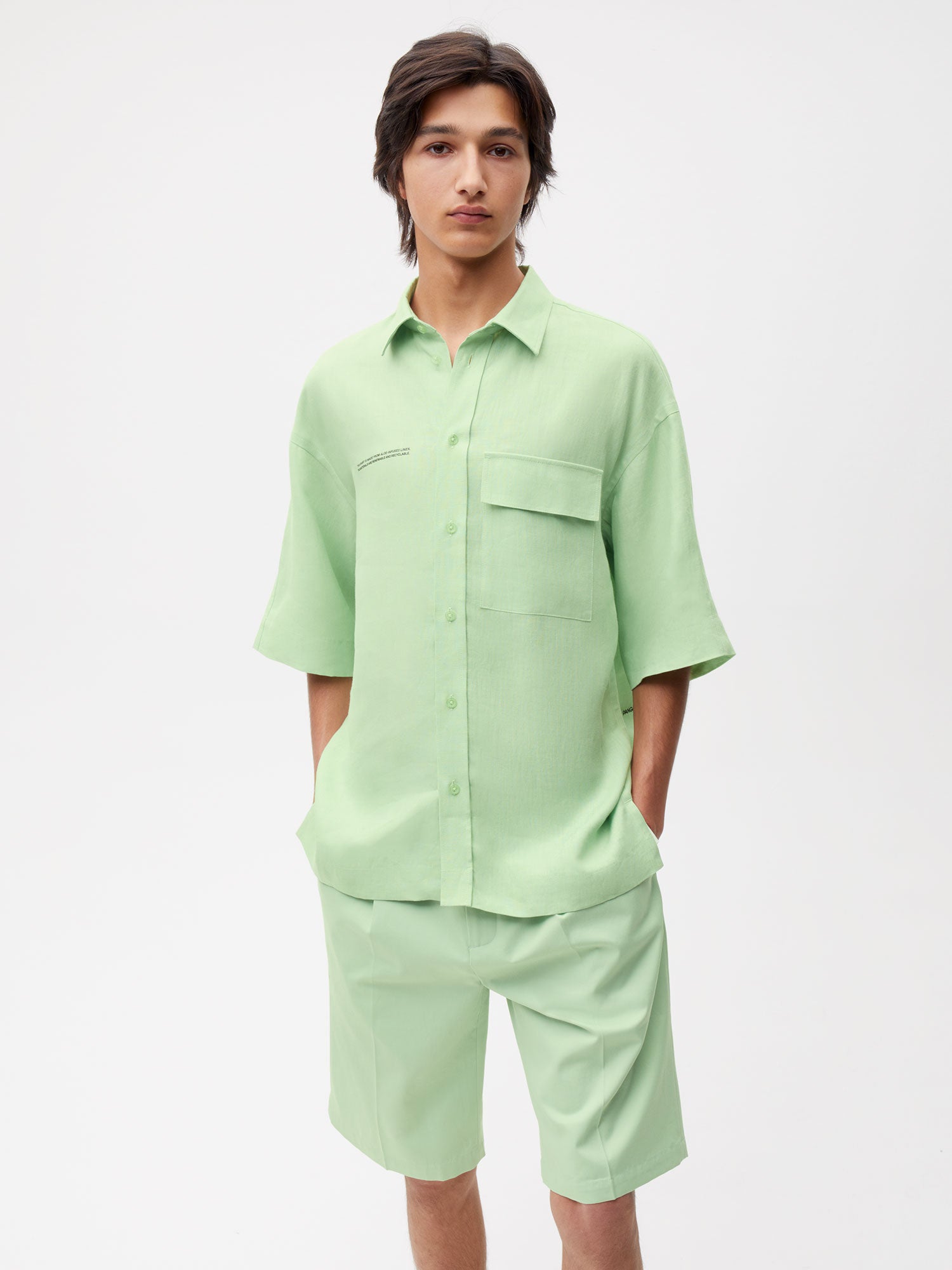 Aloe Linen Short Sleeve Shirt Male