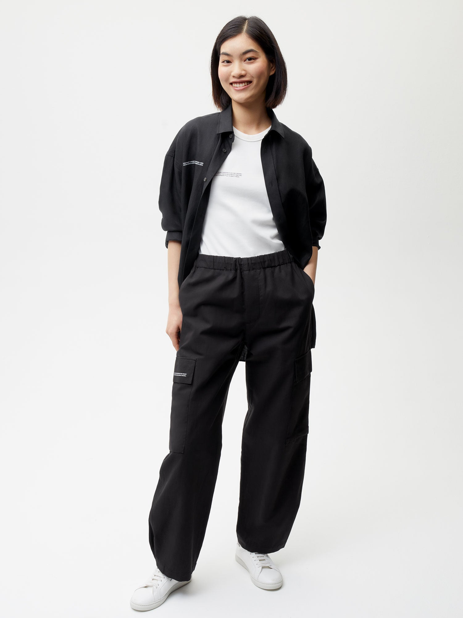 Organic Cotton Blend Cargo Pants Female