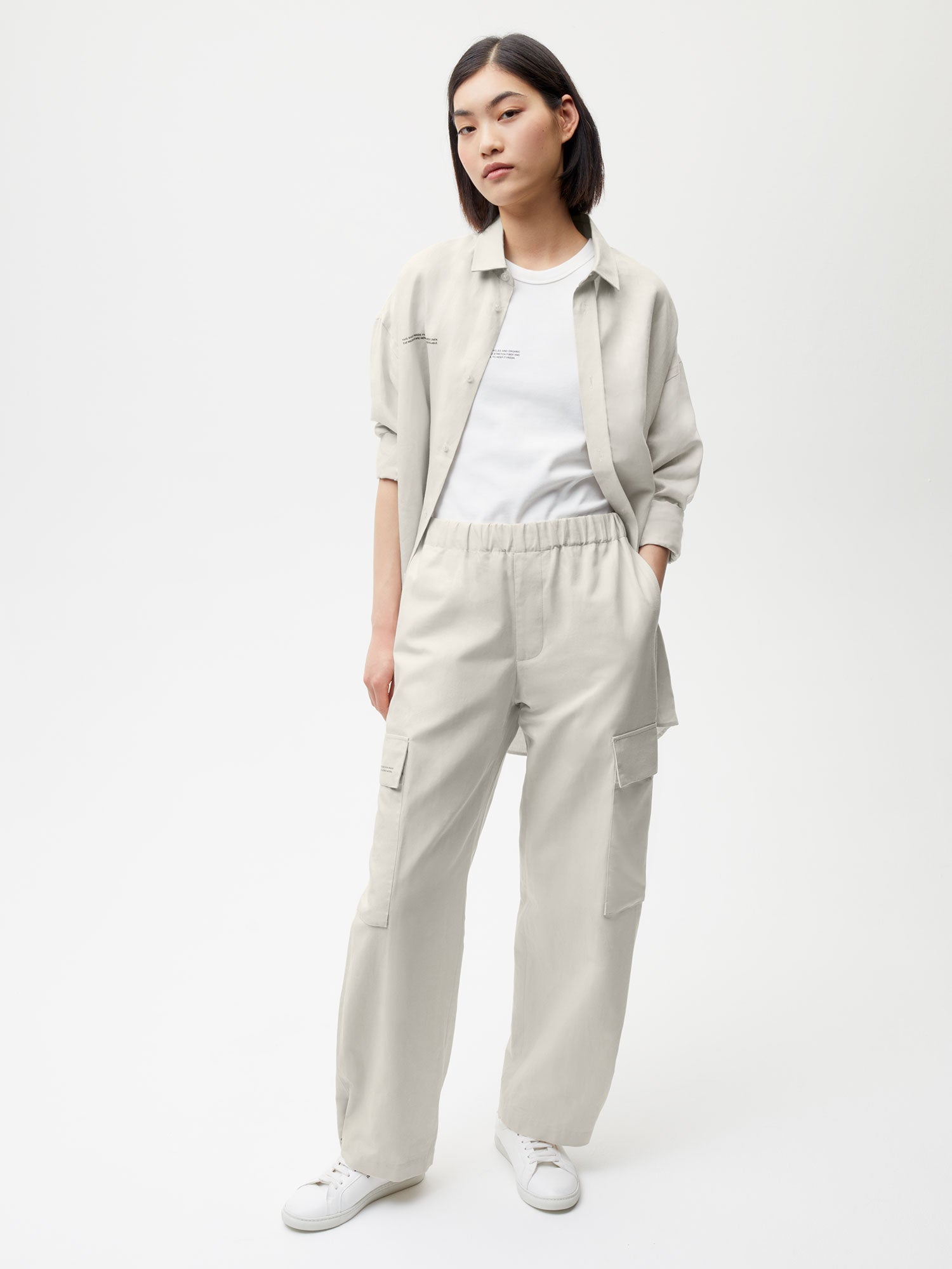 Organic Cotton Blend Cargo Pants Female