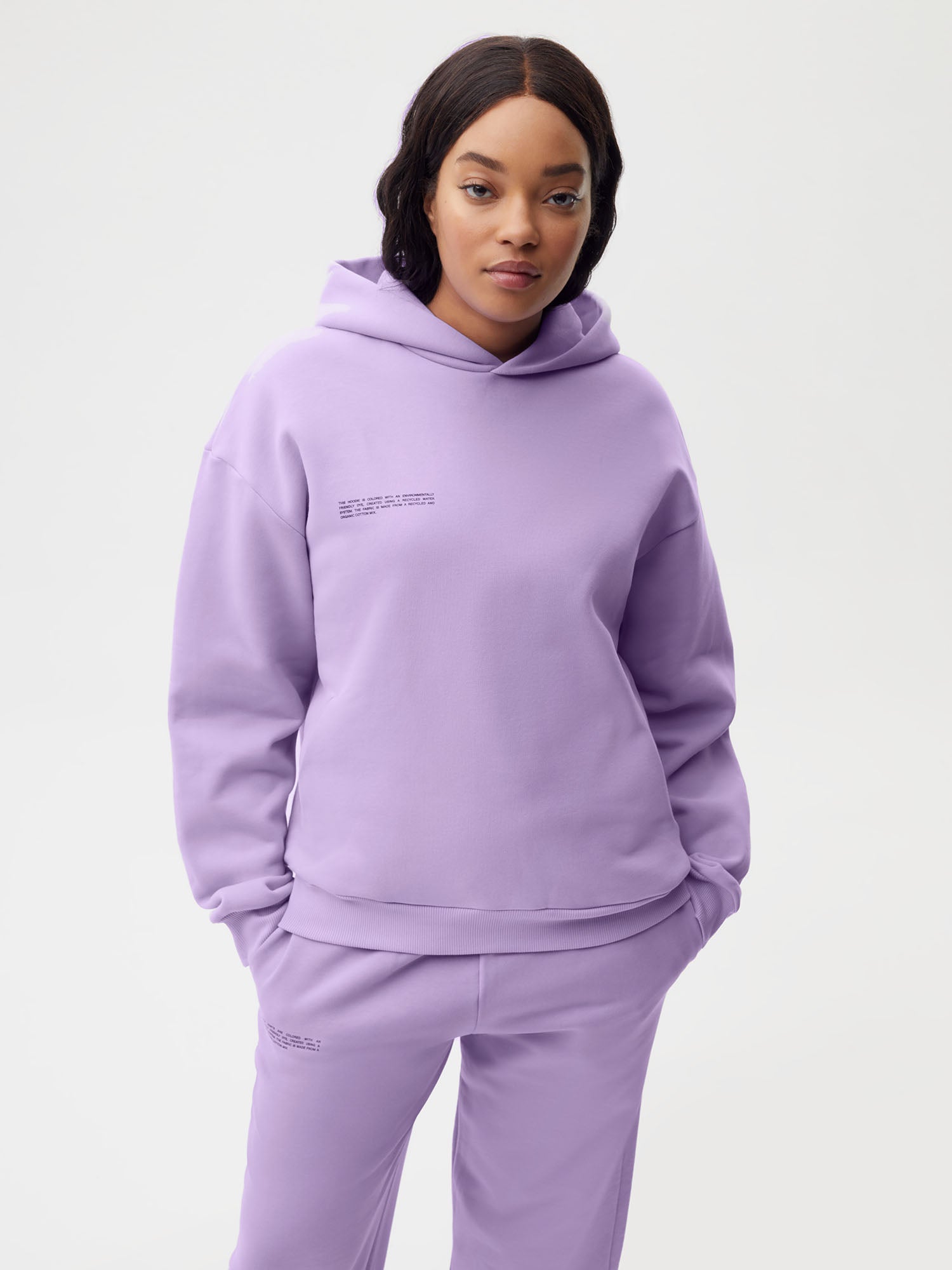Heavyweight Recycled Cotton Hoodie Orchid Purple Female