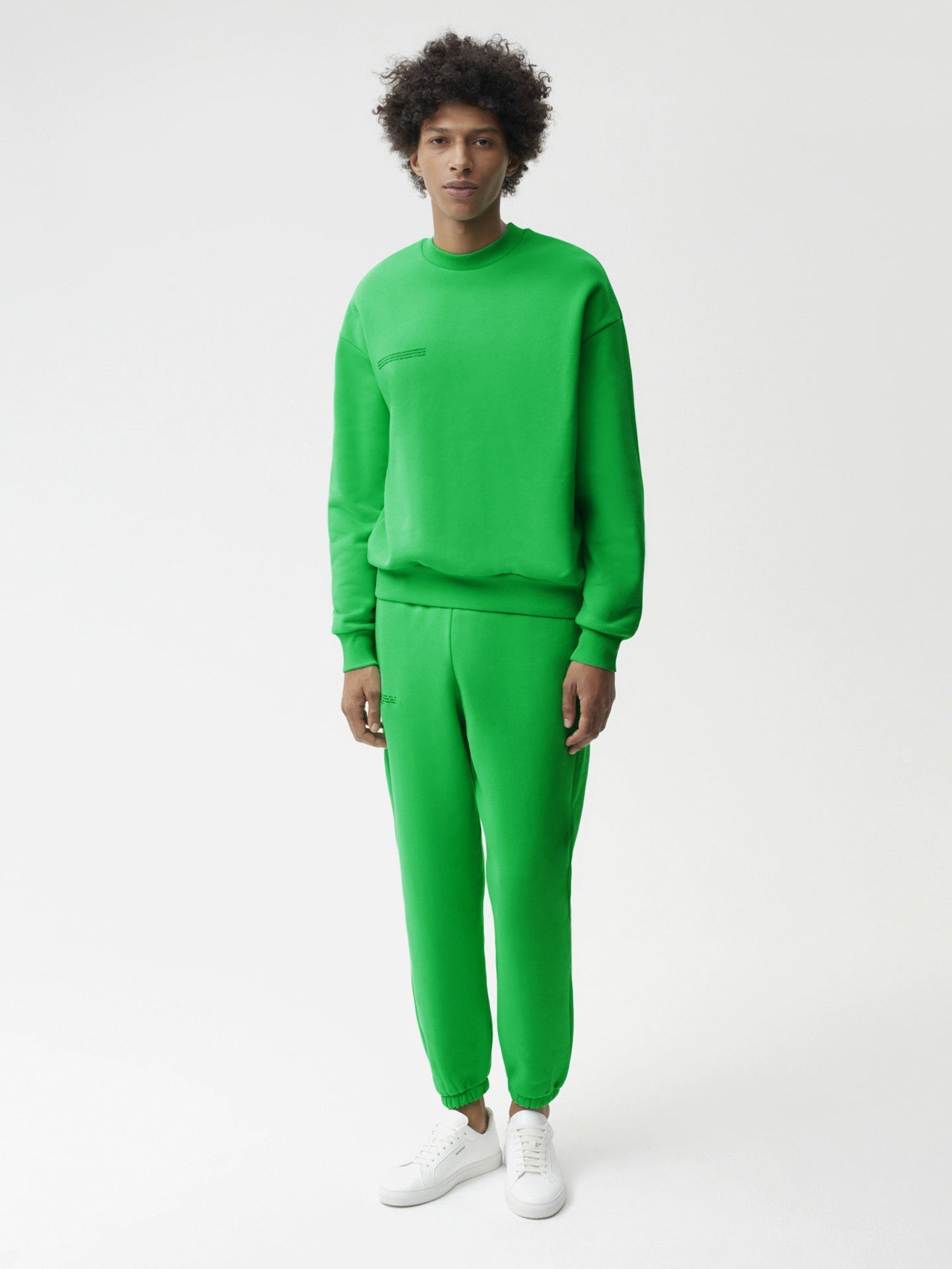 Heavyweight Recycled Cotton Trackpants Jade Green Male Model
