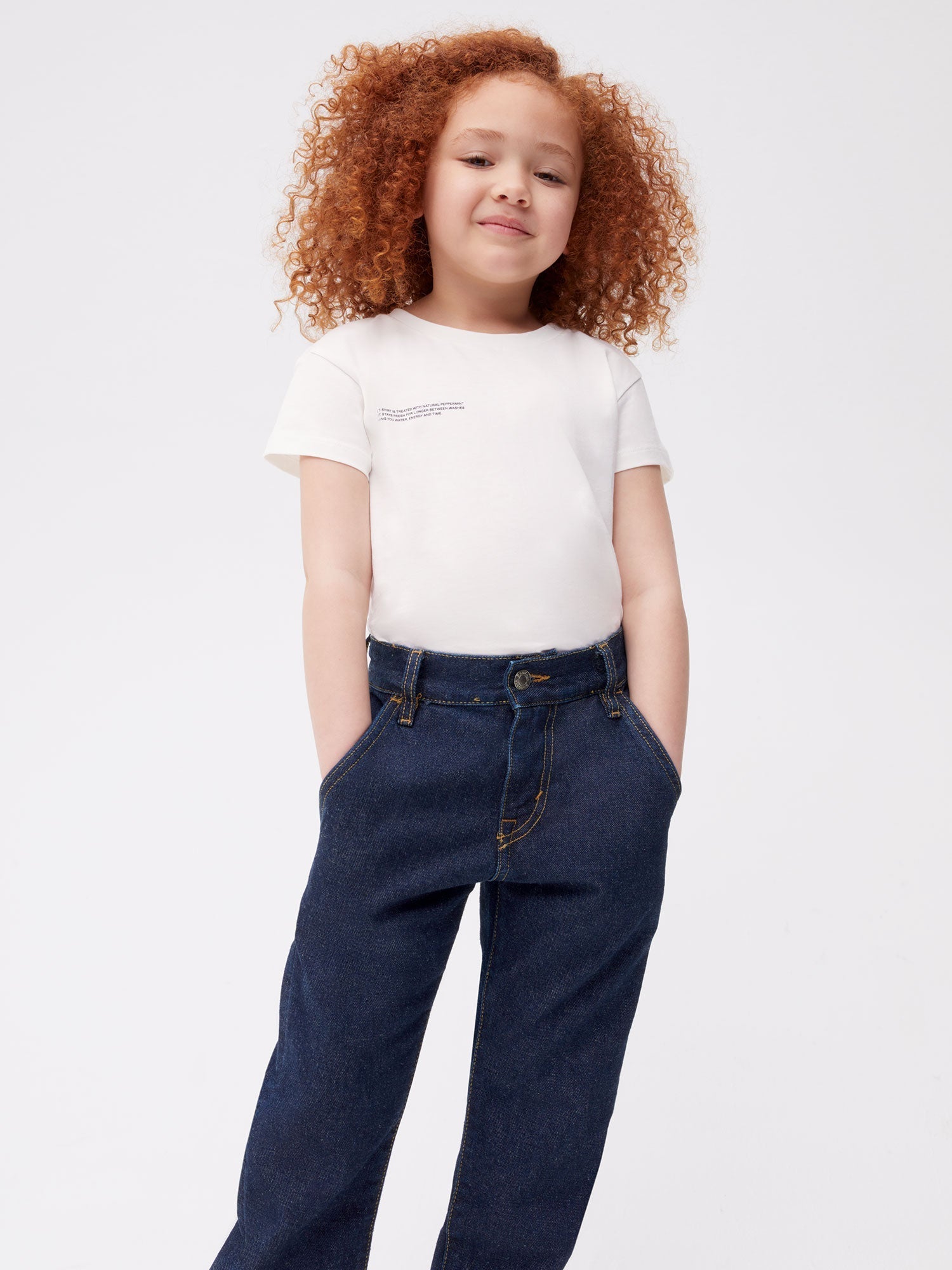 Kids Hemp Denim Elastic Waist Jeans Dark Indigo Wash