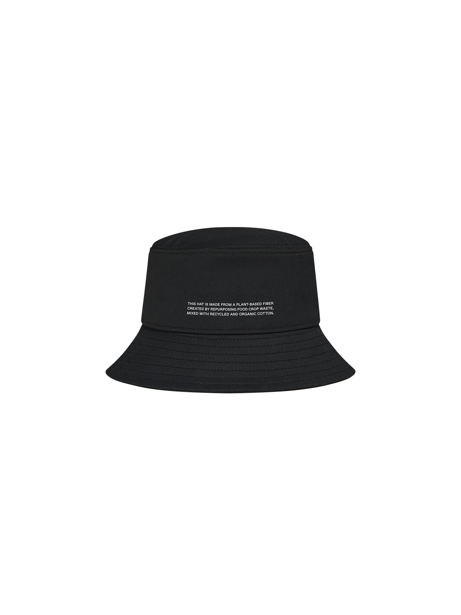 Kids Oilseed Hemp Canvas Bucket Hat—black-packshot-3
