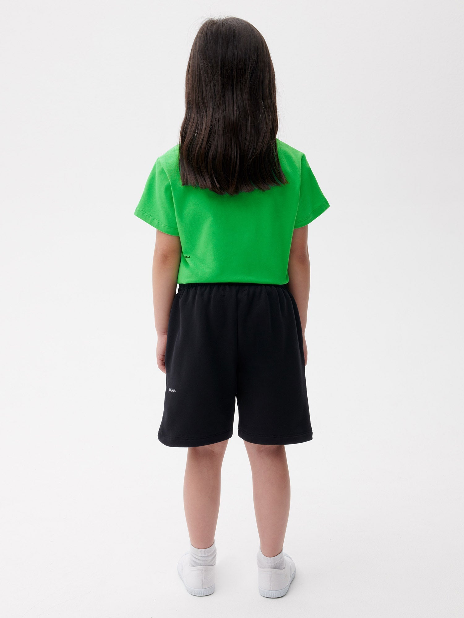 Kids Organic Cotton Long Shorts Black
