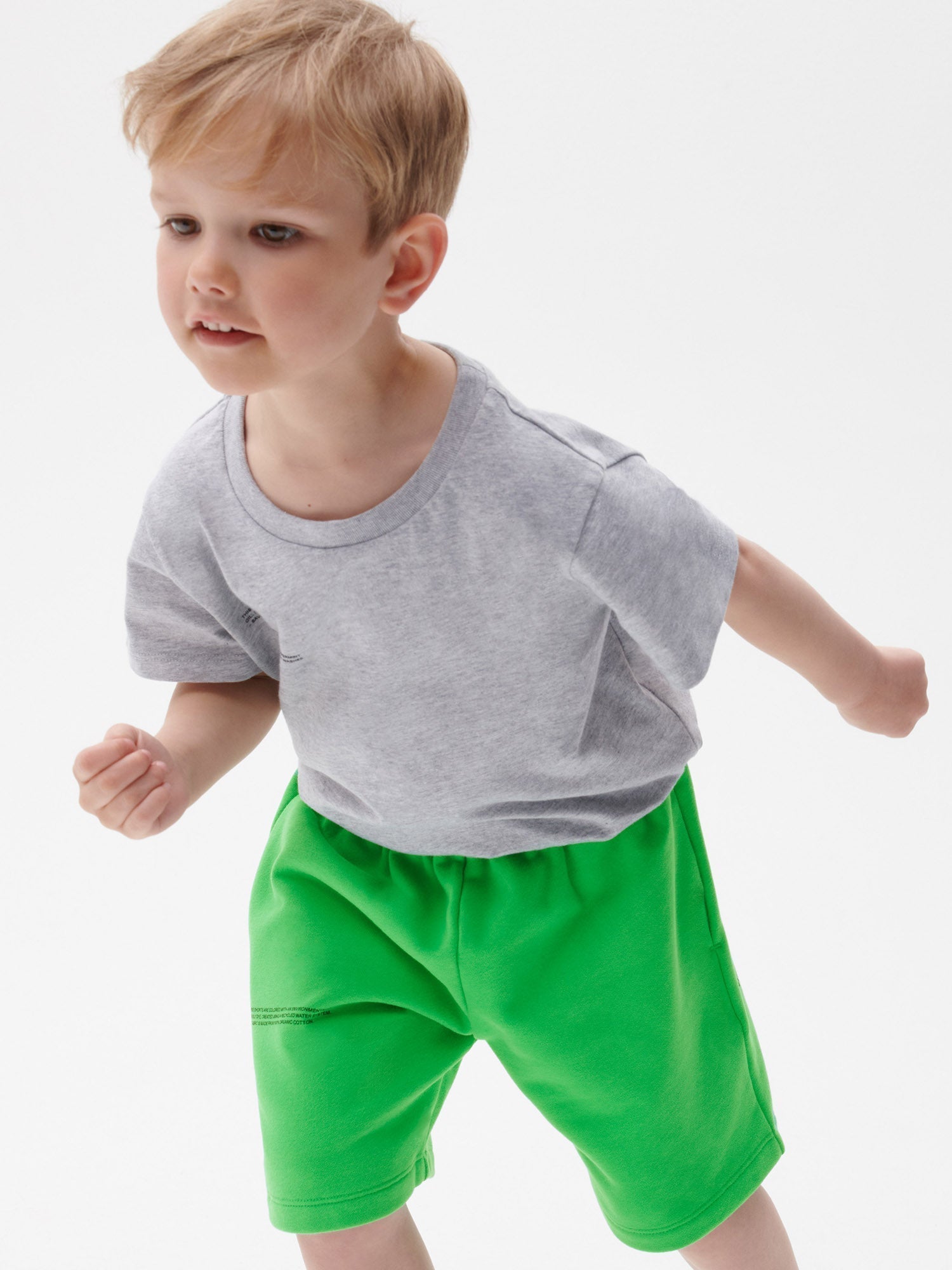 Kids Organic Cotton Long Shorts Jade Green