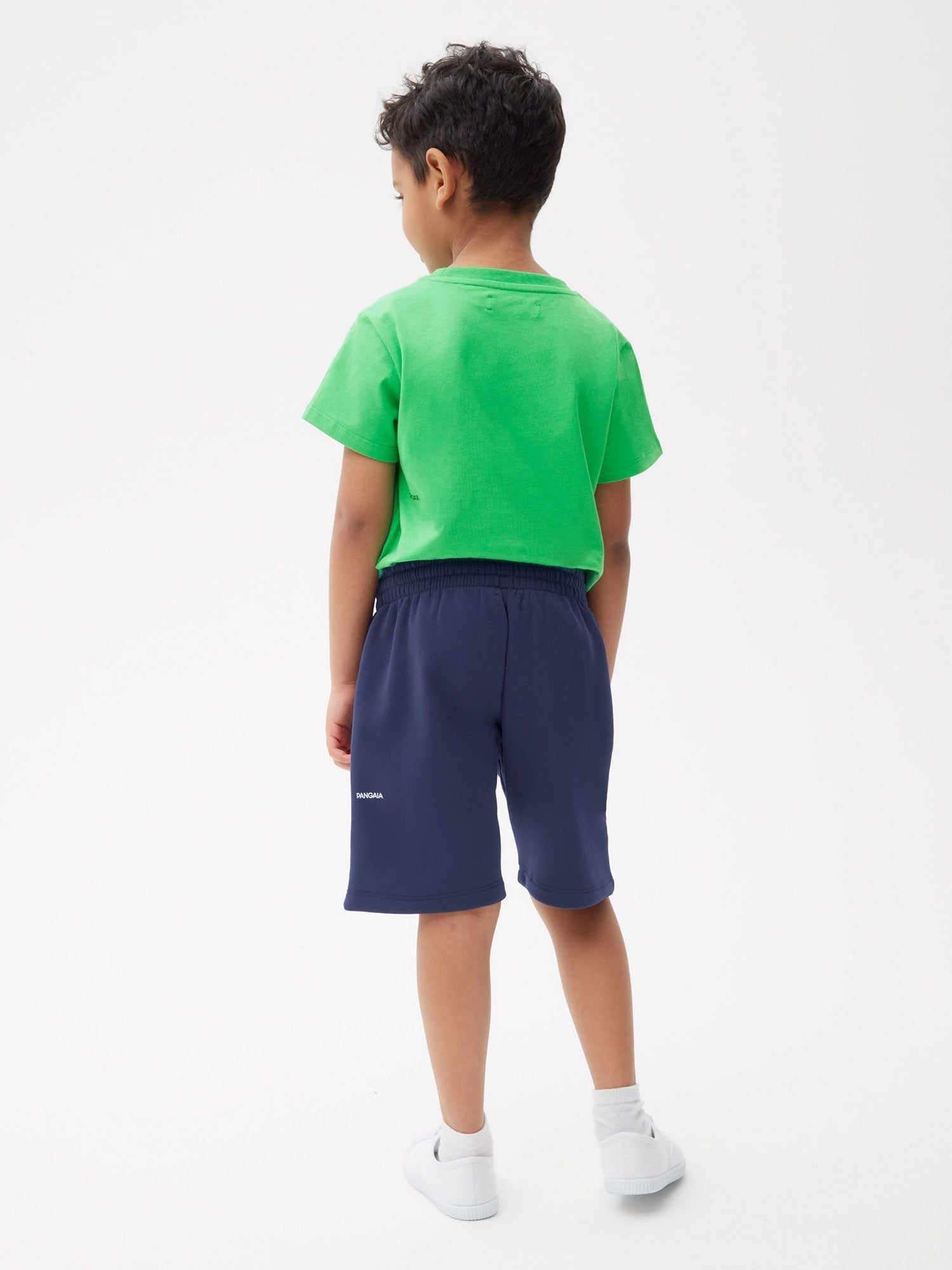Kids Organic Cotton Long Shorts Navy Blue