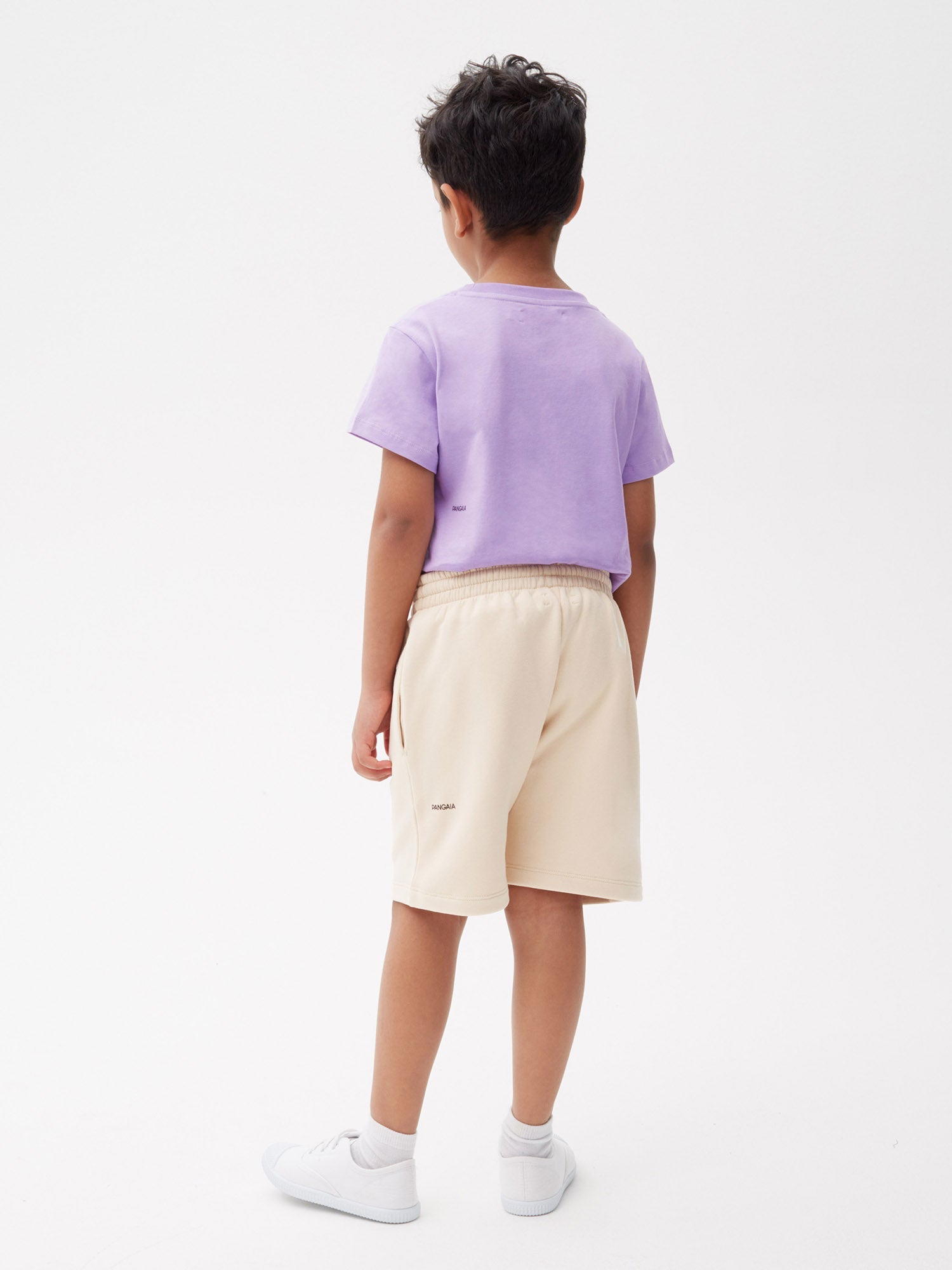 Kids Organic Cotton Long Shorts Sand