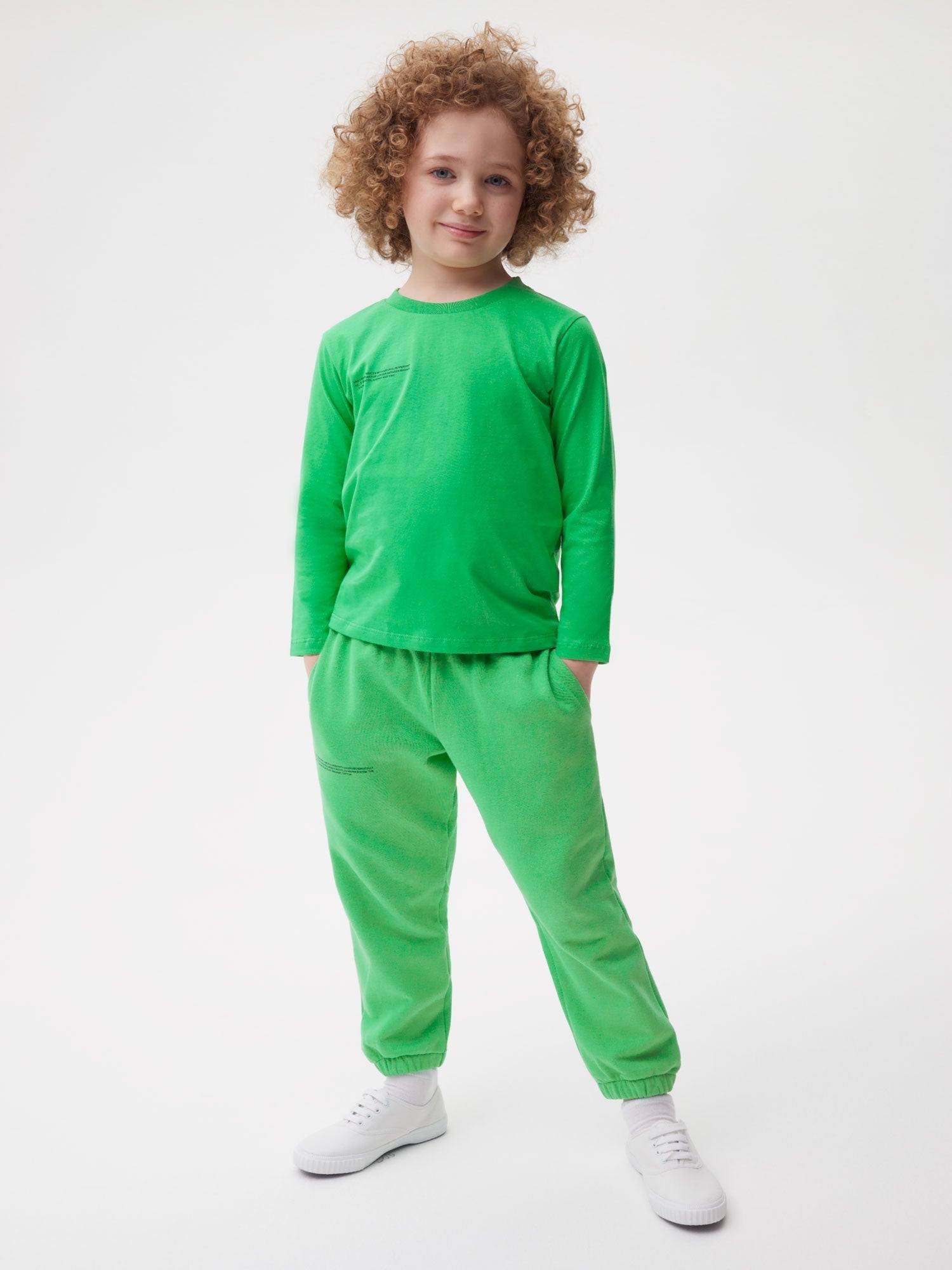 Kids Organic Cotton Long Sleeve T Shirt Jade Green