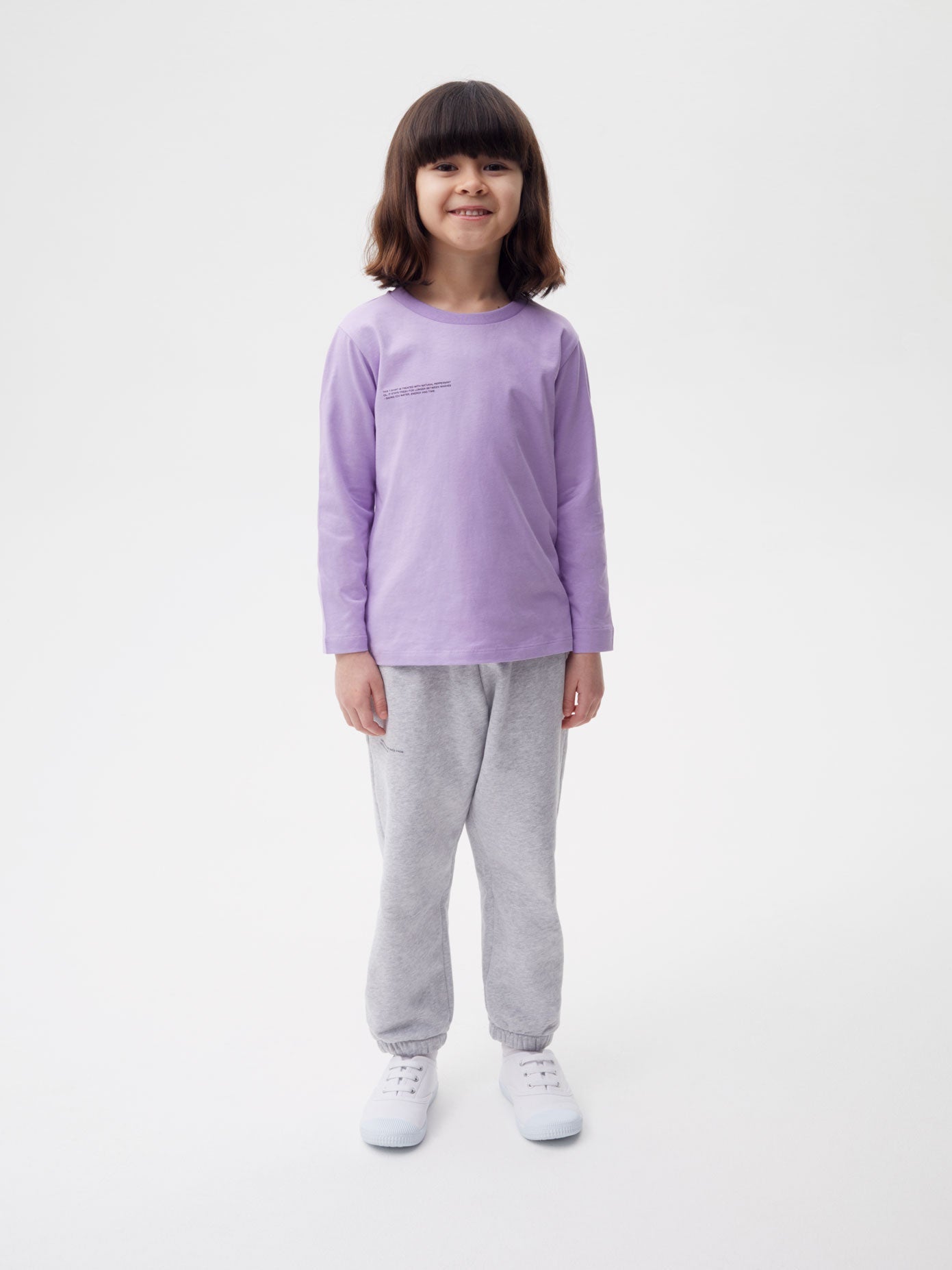 Kids Organic Cotton Long Sleeve T Shirt Orchid Purple
