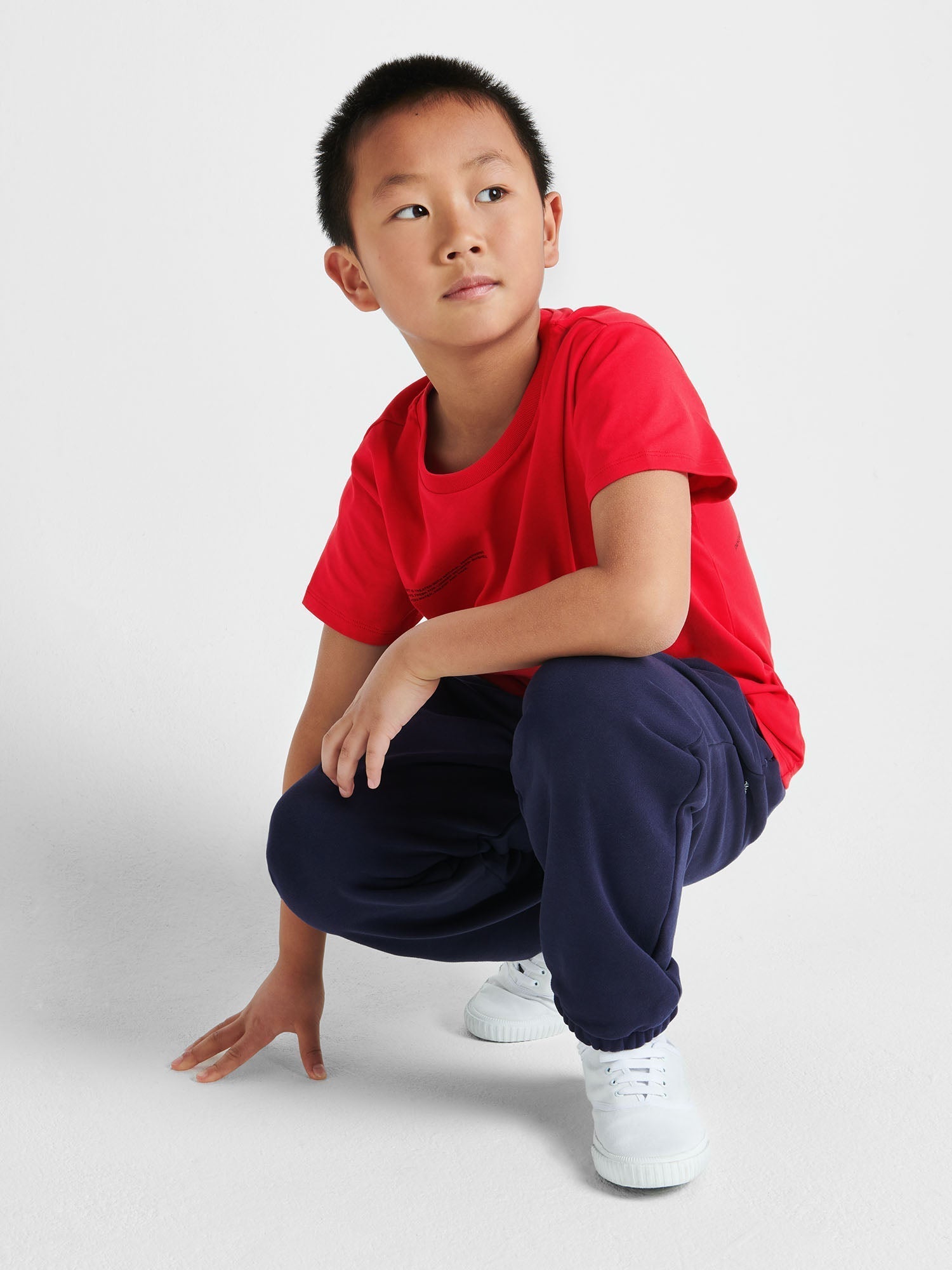 Kids Organic Cotton Trackpants Navy Model