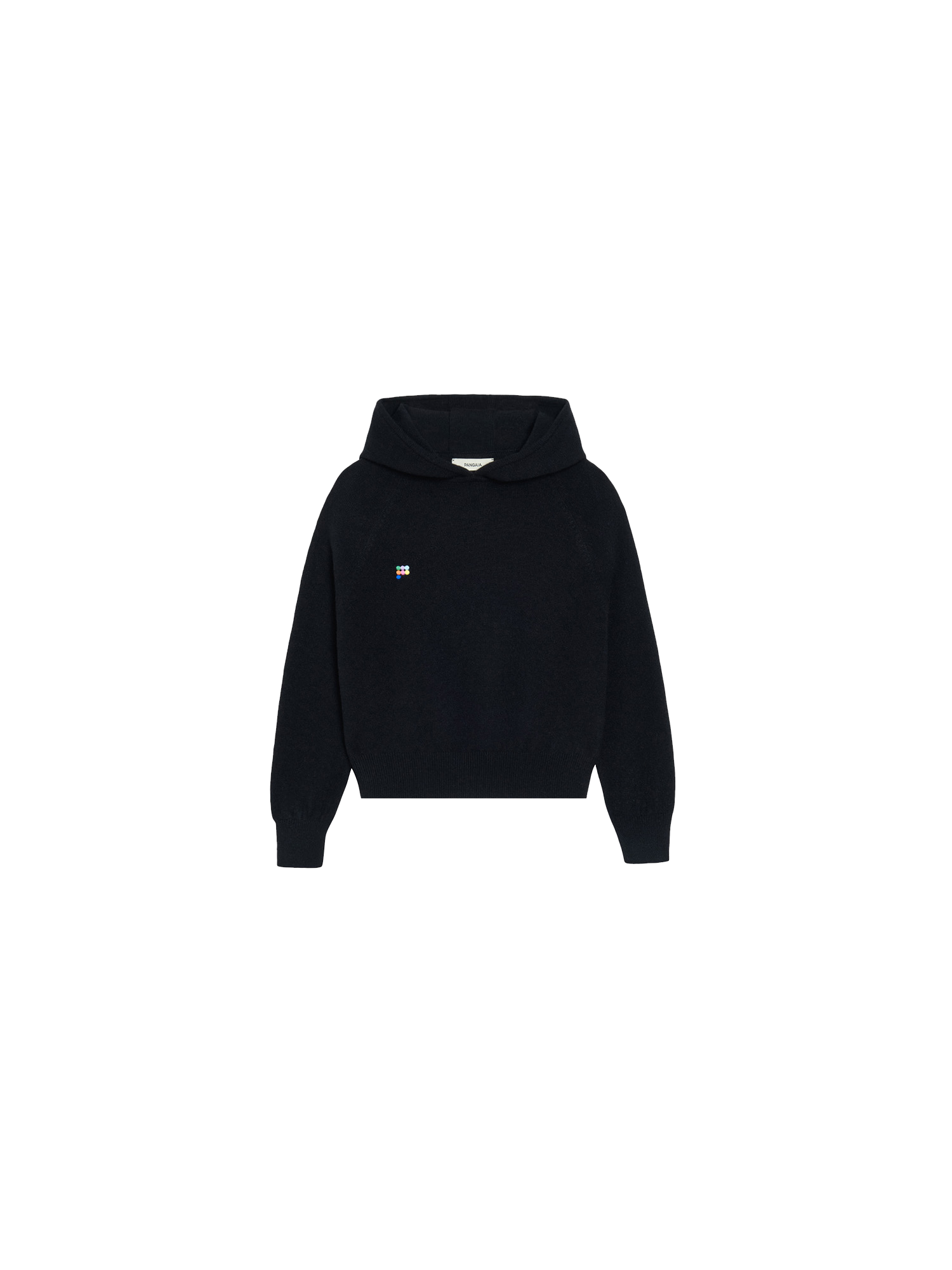 Kids Recycled Cashmere Hoodie—black-packshot-3