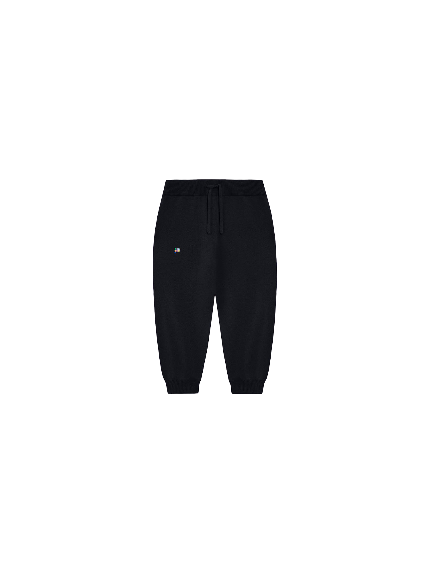 Kids Recycled Cashmere Track Pants—black-packshot-3