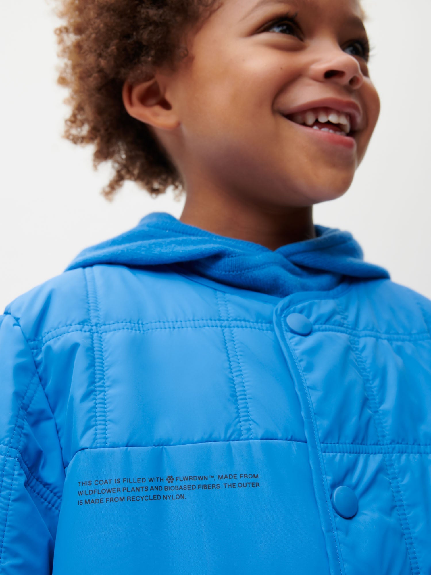 Kids-Recycled-Nylon-NW-FLWRDWN-Quilted-Collarless-Jacket-Cerulean-Blue-3