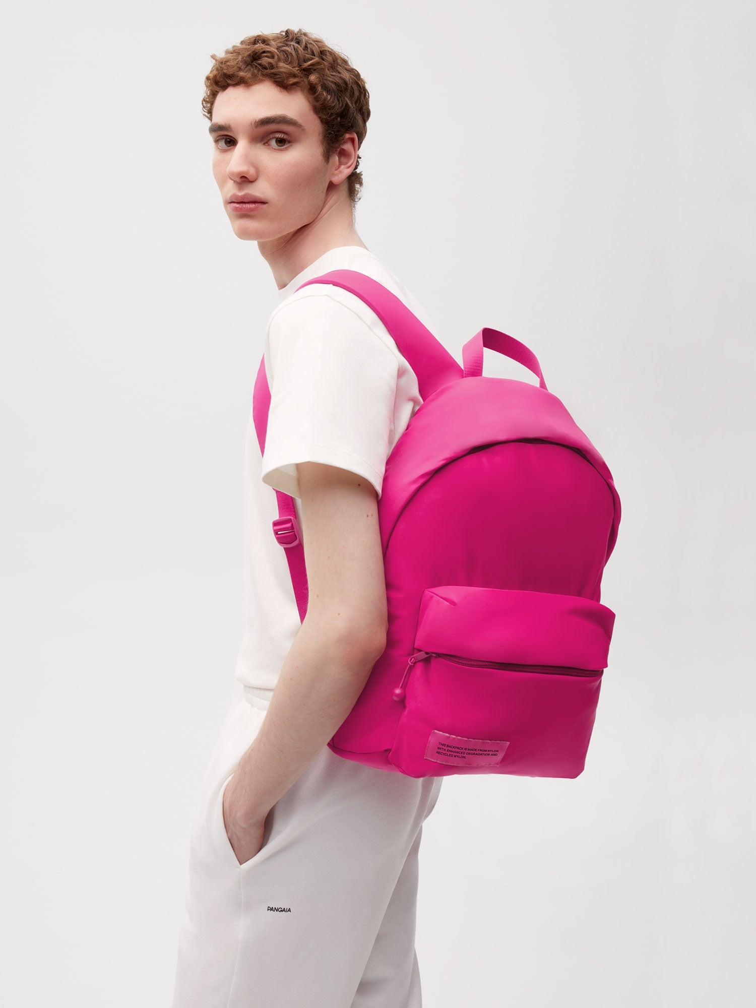 Nylon Padded Backpack Foxglove Pink Male