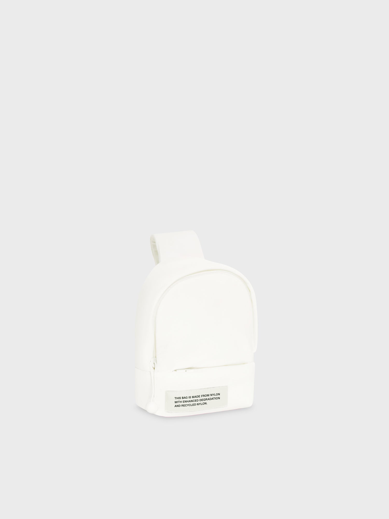Nylon Padded Mini Backpack Off White