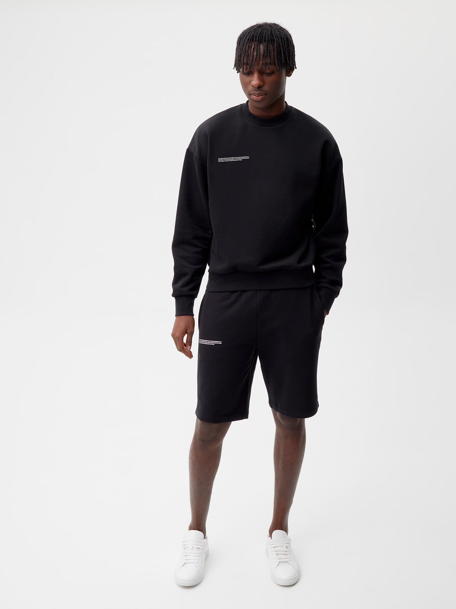 Organic Cotton Long Shorts Black Male