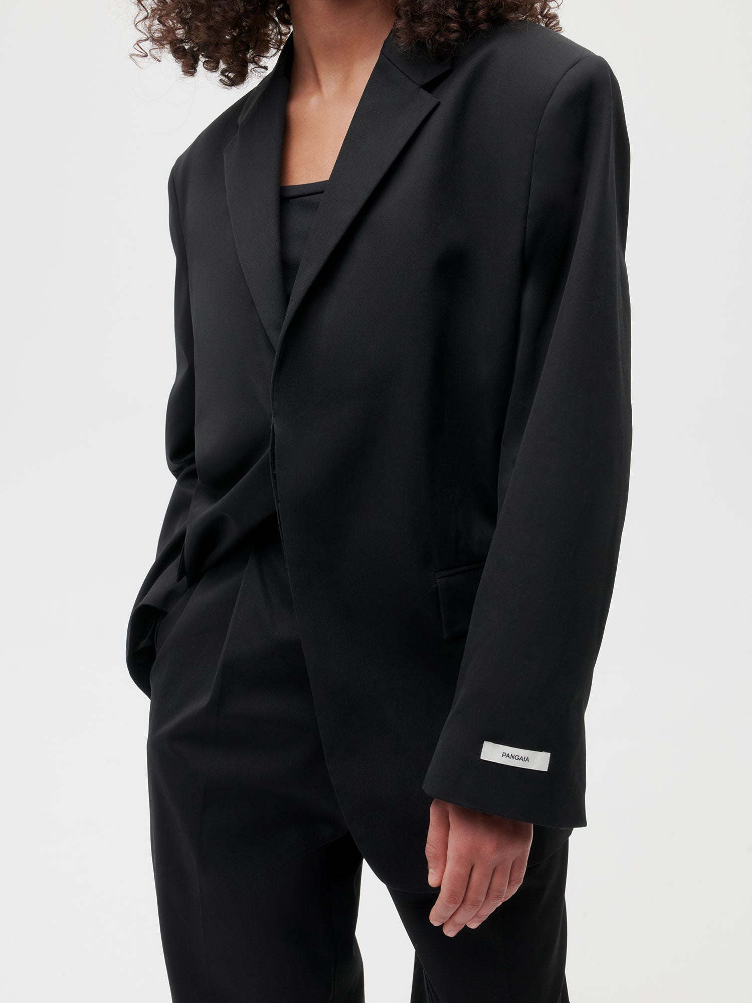 Organic Cotton Oversized Tailored Jacket Black Female