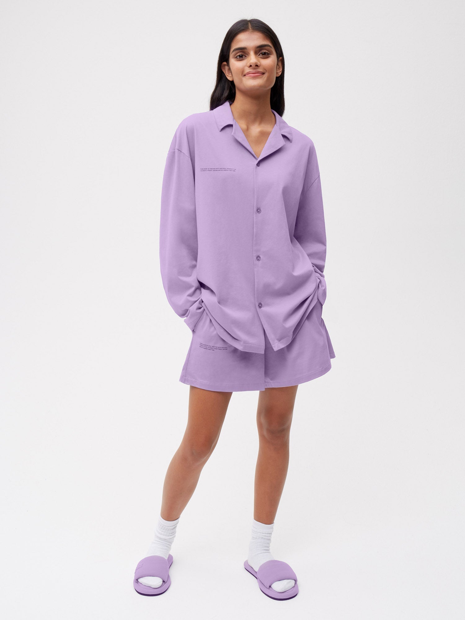 Organic Cotton Pajama Short Orchid Purple Female