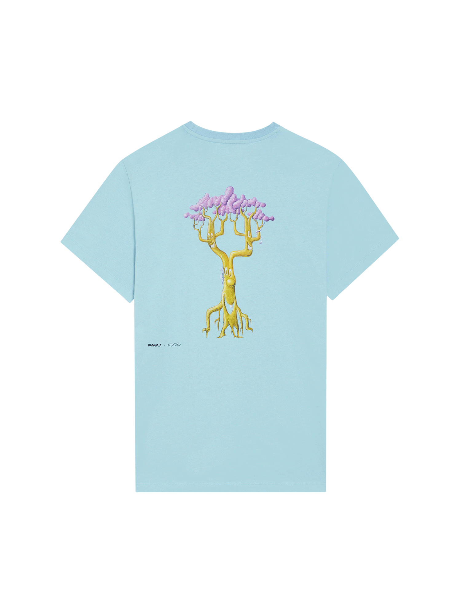 PANGAIA x Kenny Scharf Organic Cotton T-shirt - Bear Jungle—celestial blue-packshot-3