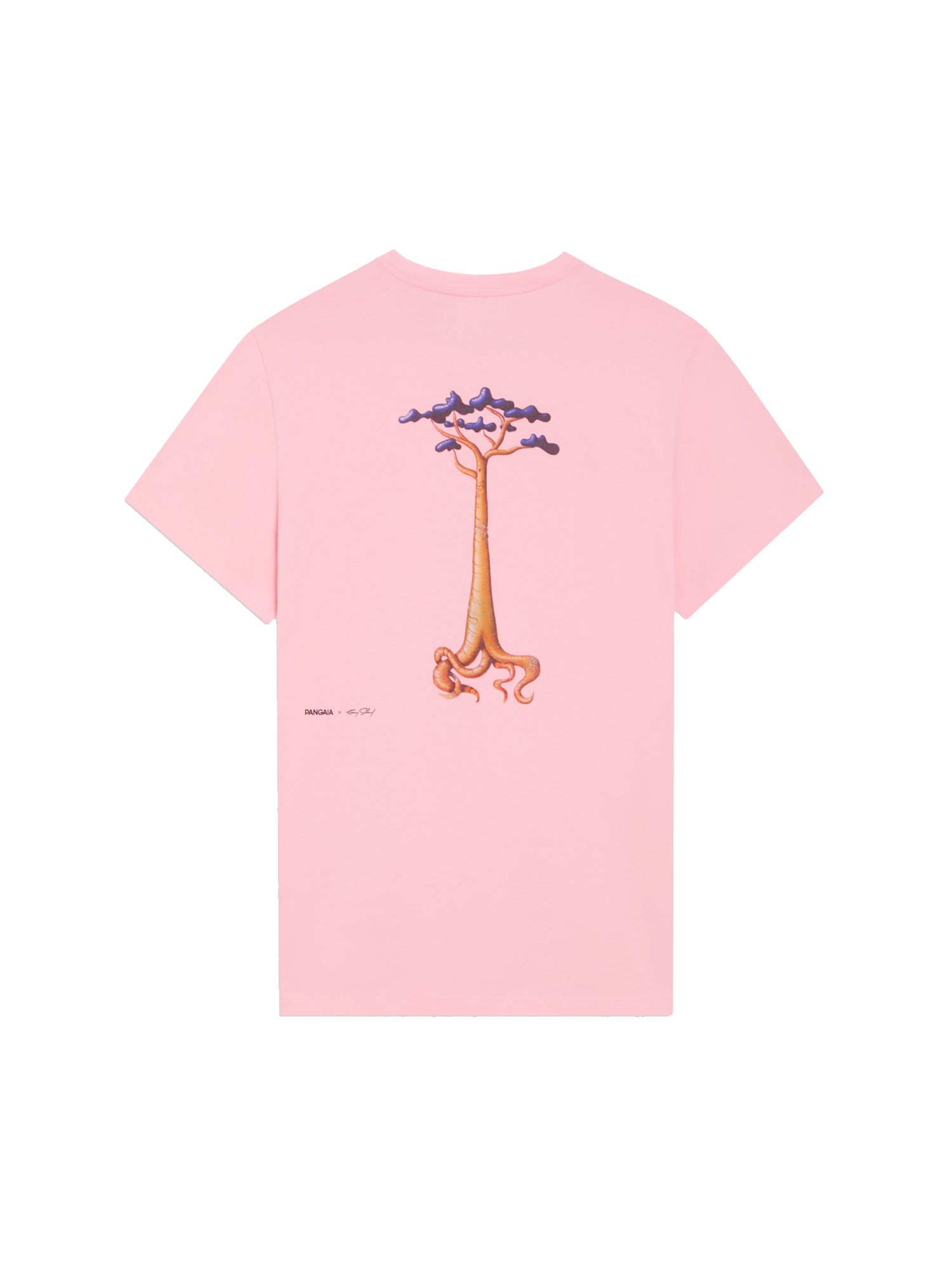 PANGAIA x Kenny Scharf Organic Cotton T-shirt - Swamp Style—sakura pink-packshot-3
