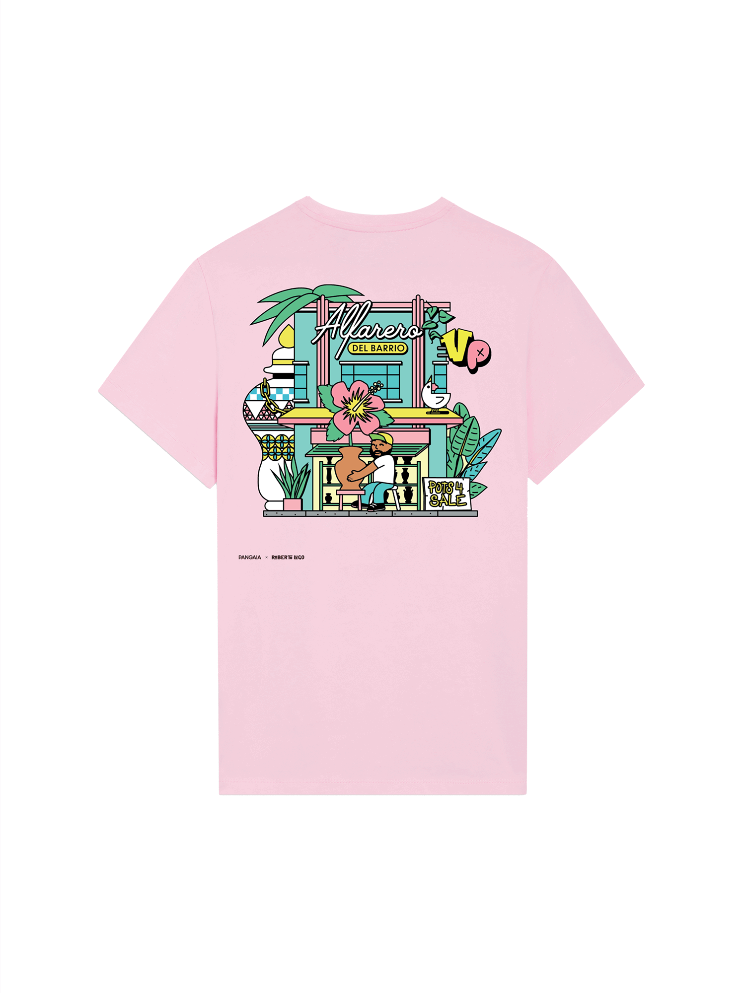 Pangaia-Roberto-Lugo-T-Shirt-Alfarero-Graphic-Funghi-Pink-2