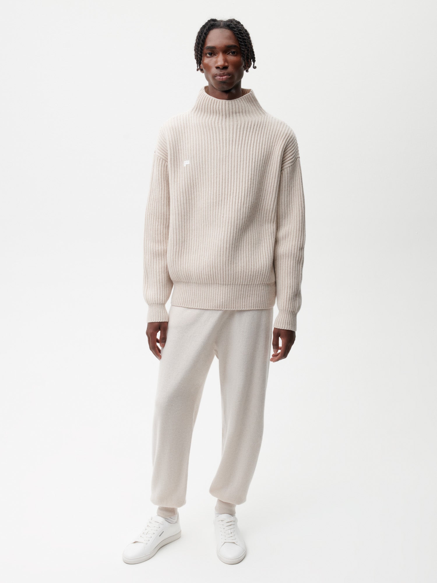 Recycled-Cashmere-Funnel-Neck-Jumper-Oatmeal-Male-3