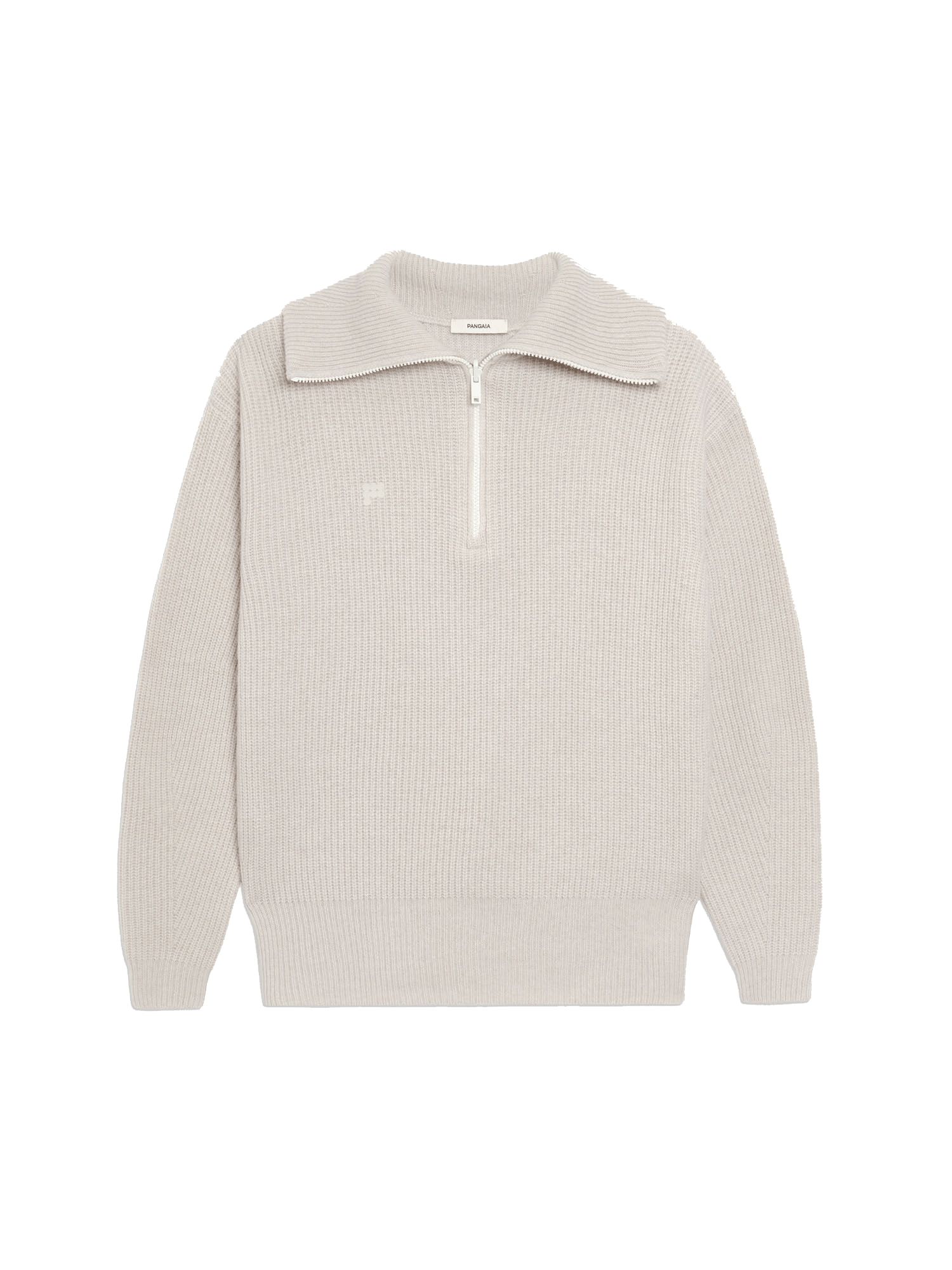 Recycled Cashmere Half Zip—oatmeal-packshot-3