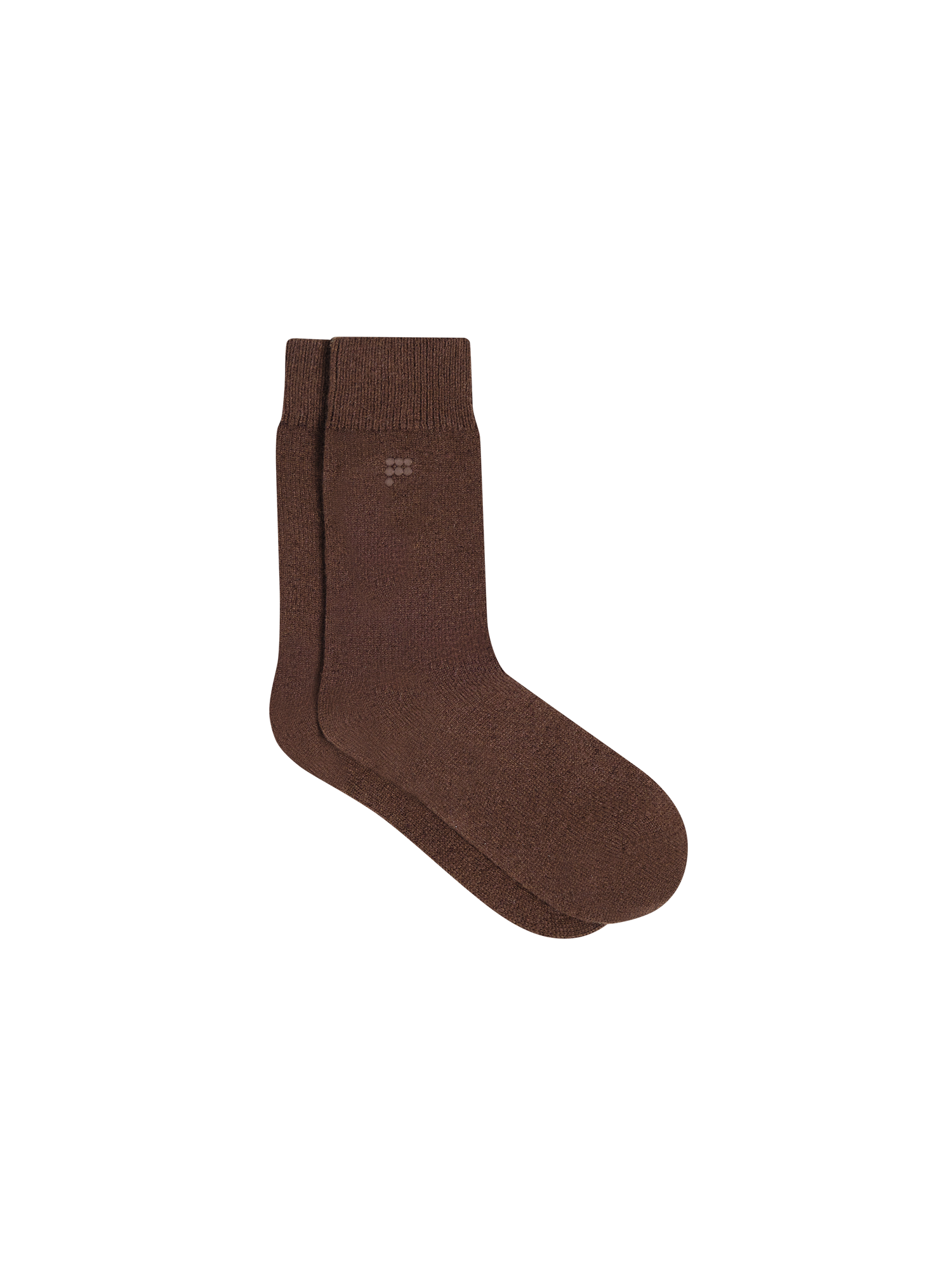 Recycled Cashmere Jersey Socks—chestnut brown-packshot-3
