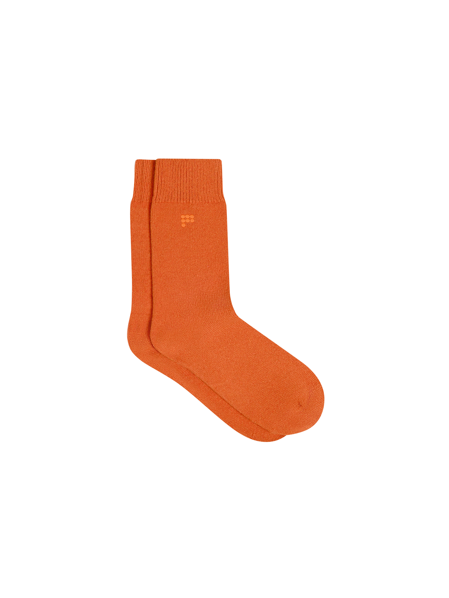 Recycled Cashmere Jersey Socks—cinnamon orange-packshot-3