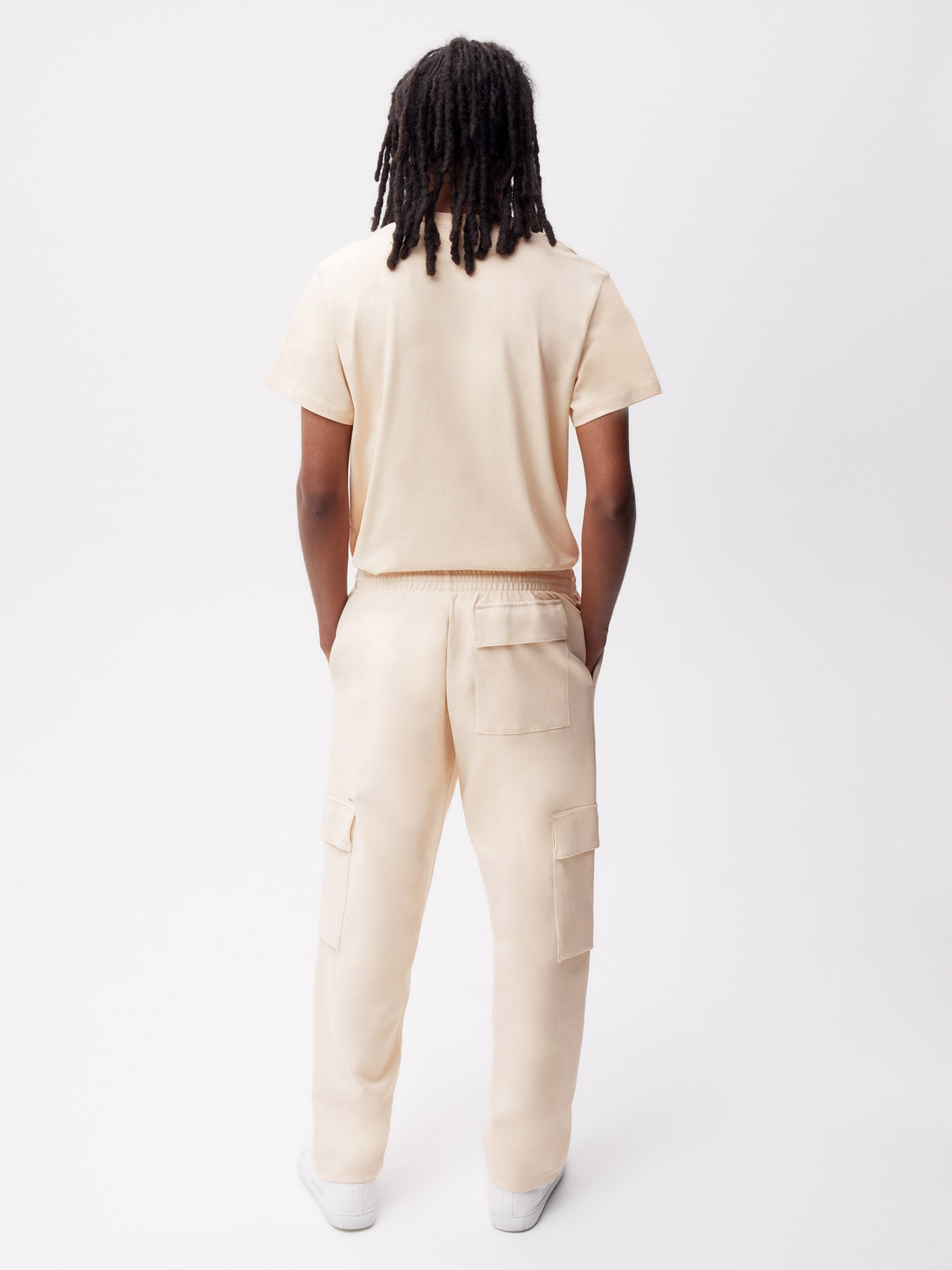 Recycled Cotton Cargo Pants Sand Male