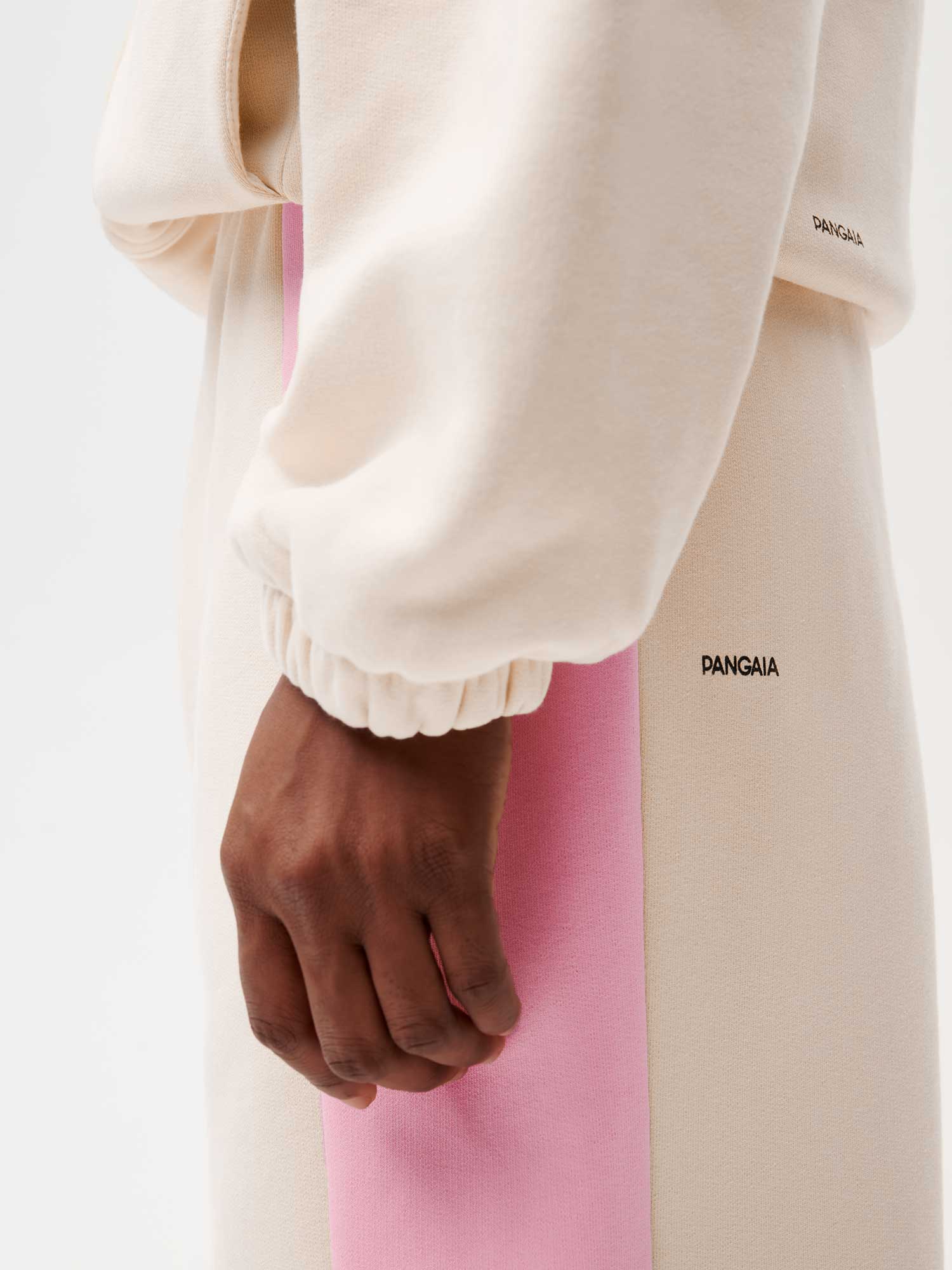 Recycled Cotton Color Block Jacket—sakura pink female