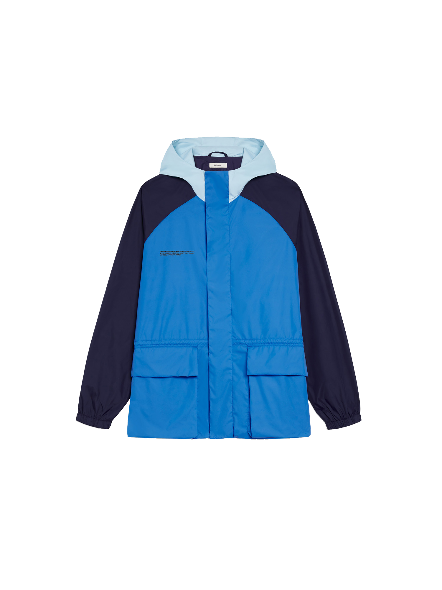 Recycled Nylon Color Block Jacket—cerulean blue-packshot-3
