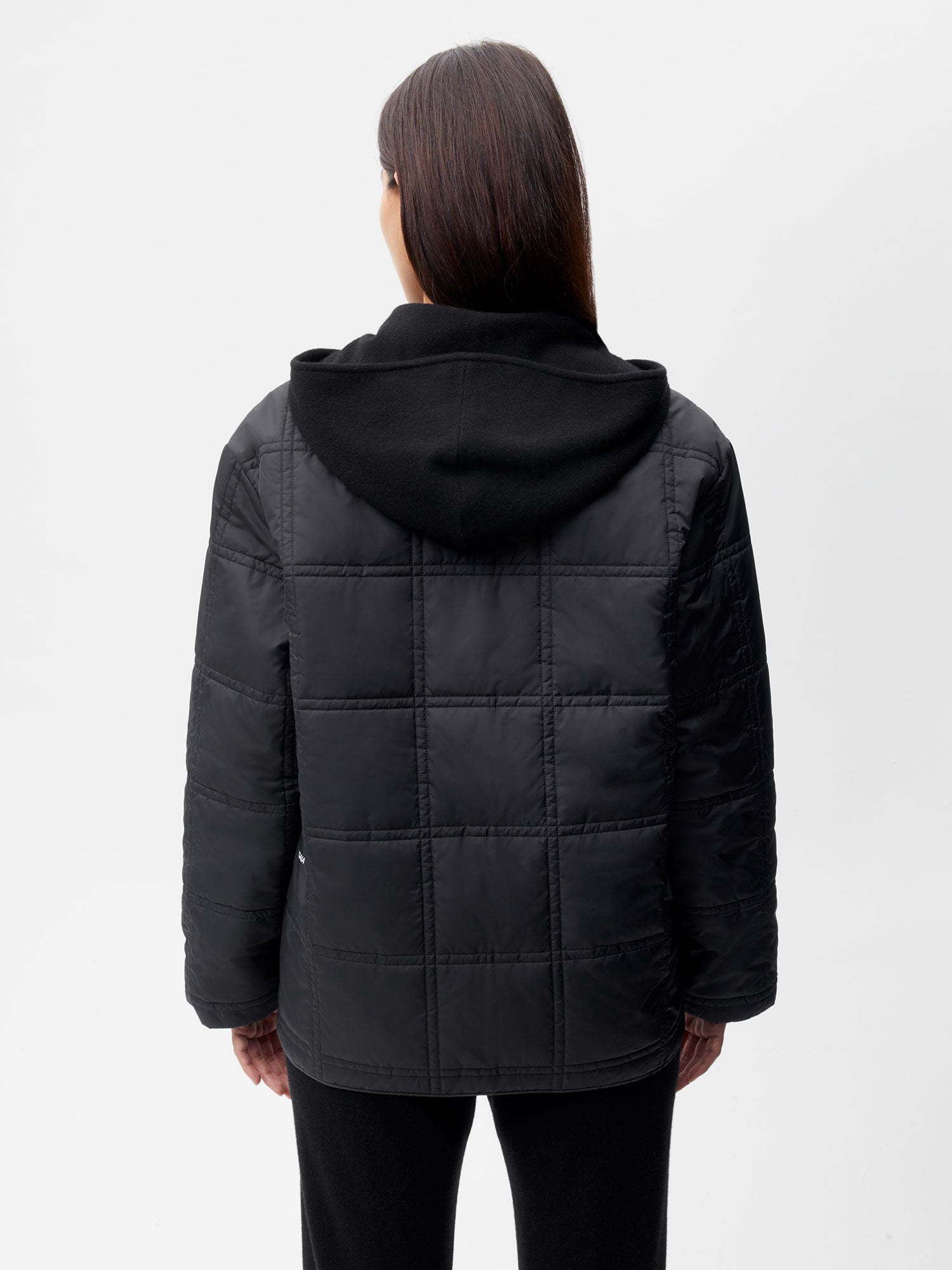 Recycled-Nylon-NW-Flwrdwn-Quilted-Collarless-Jacket-Black-Female-2