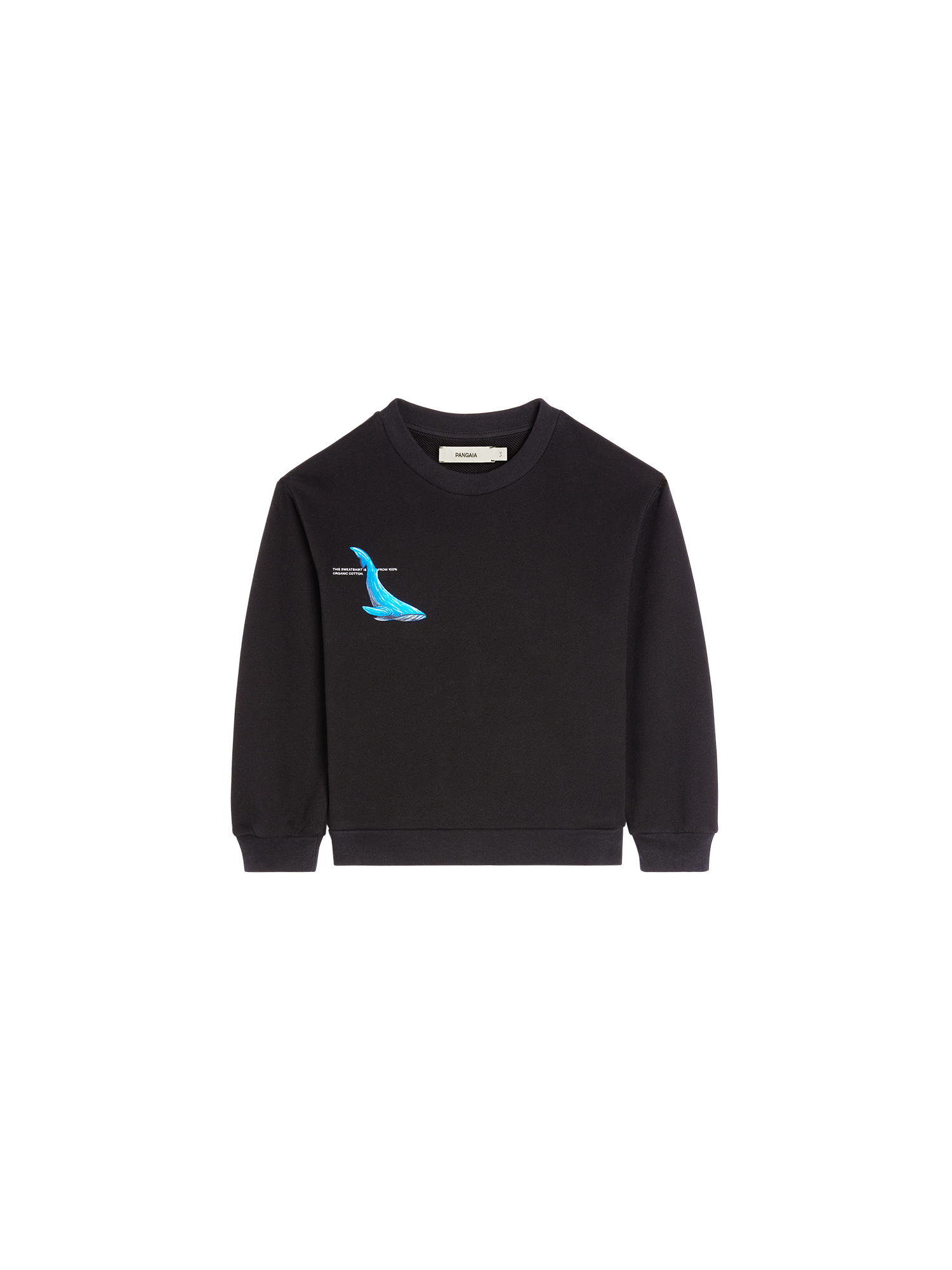Kids Wahp Blue Whale Diving Sweatshirt—black-packshot-3